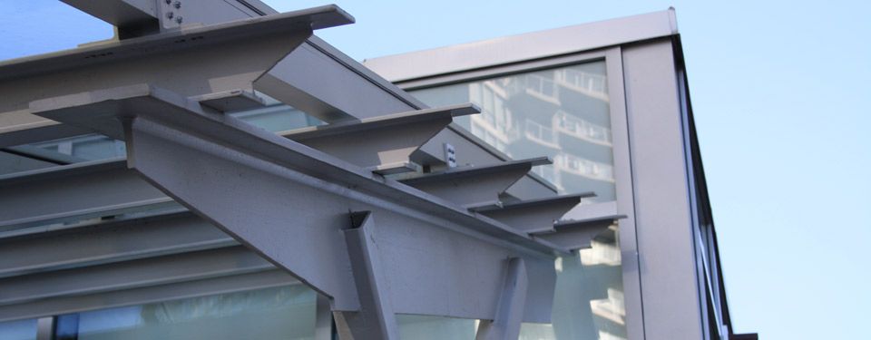 Steel structure detail view