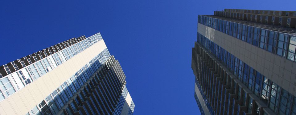 two tall skyscrapers