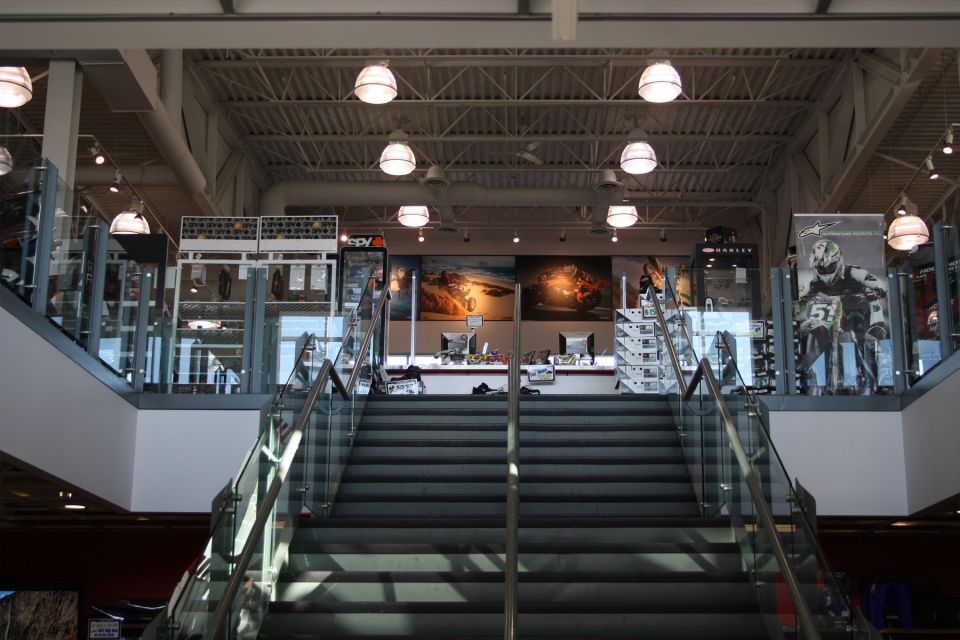 Glass and steel staircase